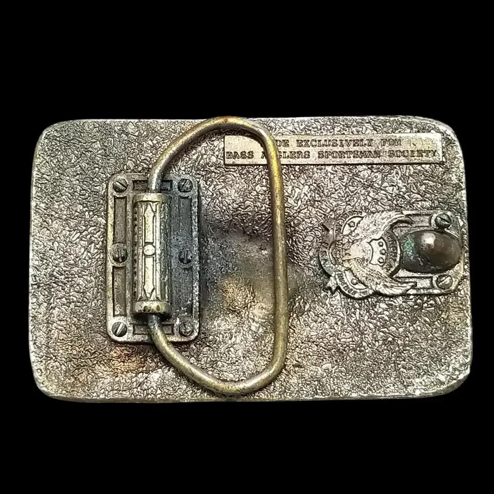 1988 BASS‎ Anglers Sportsman Society Solid Brass Belt Buckle Fishing Collectible